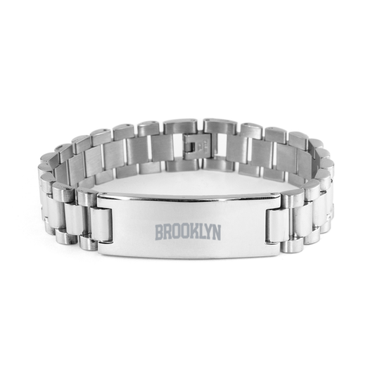 Brooklyn NY New York Moving Away Bracelet, Gifts, Ladder Stainless Steel Bracelet, Christmas, Stocking Stuffer