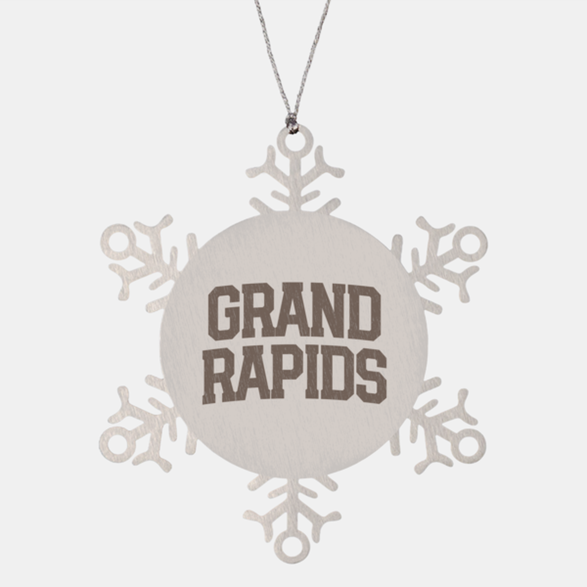 Grand Rapids Michigan Local Moving Away Ornament, Gifts, Snowflake, Christmas, Stocking Stuffer