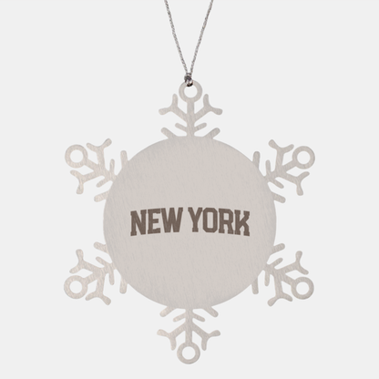 New York NY Moving Away East Coast Ornament, Gifts, Snowflake, Christmas, Stocking Stuffer