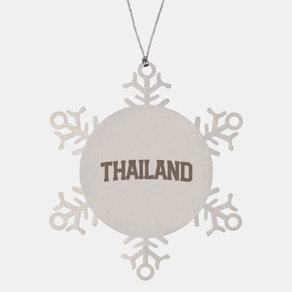 Thailand Pride Moving Away Ornament, Gifts, Snowflake, Christmas, Stocking Stuffer