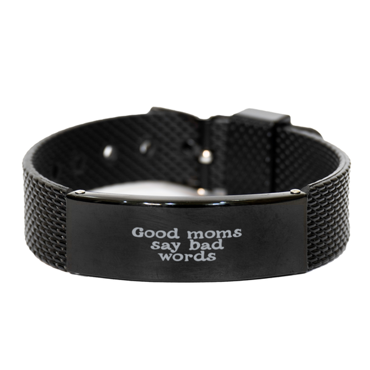 Mom New Mommy Mama Bracelet, Gifts, Black Shark Mesh Bracelet, Christmas, Stocking Stuffer