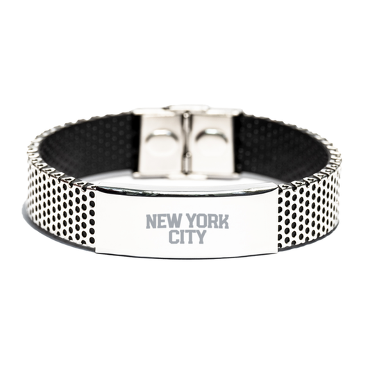 New York City NYC Local Moving Away Bracelet, Gifts, Black Rope Bracelet, Christmas, Stocking Stuffer