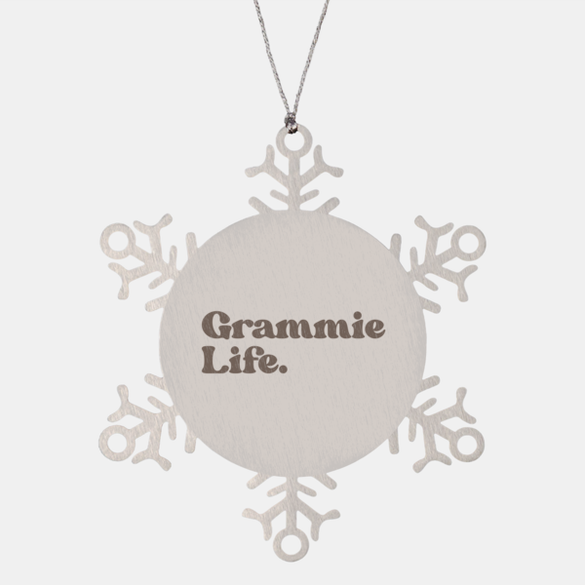 Grandma Grammie Grammy Baby Announcement Mothers Day Retro 70s Ornament, Gifts, Snowflake Ornament, Christmas, Stocking Stuffer