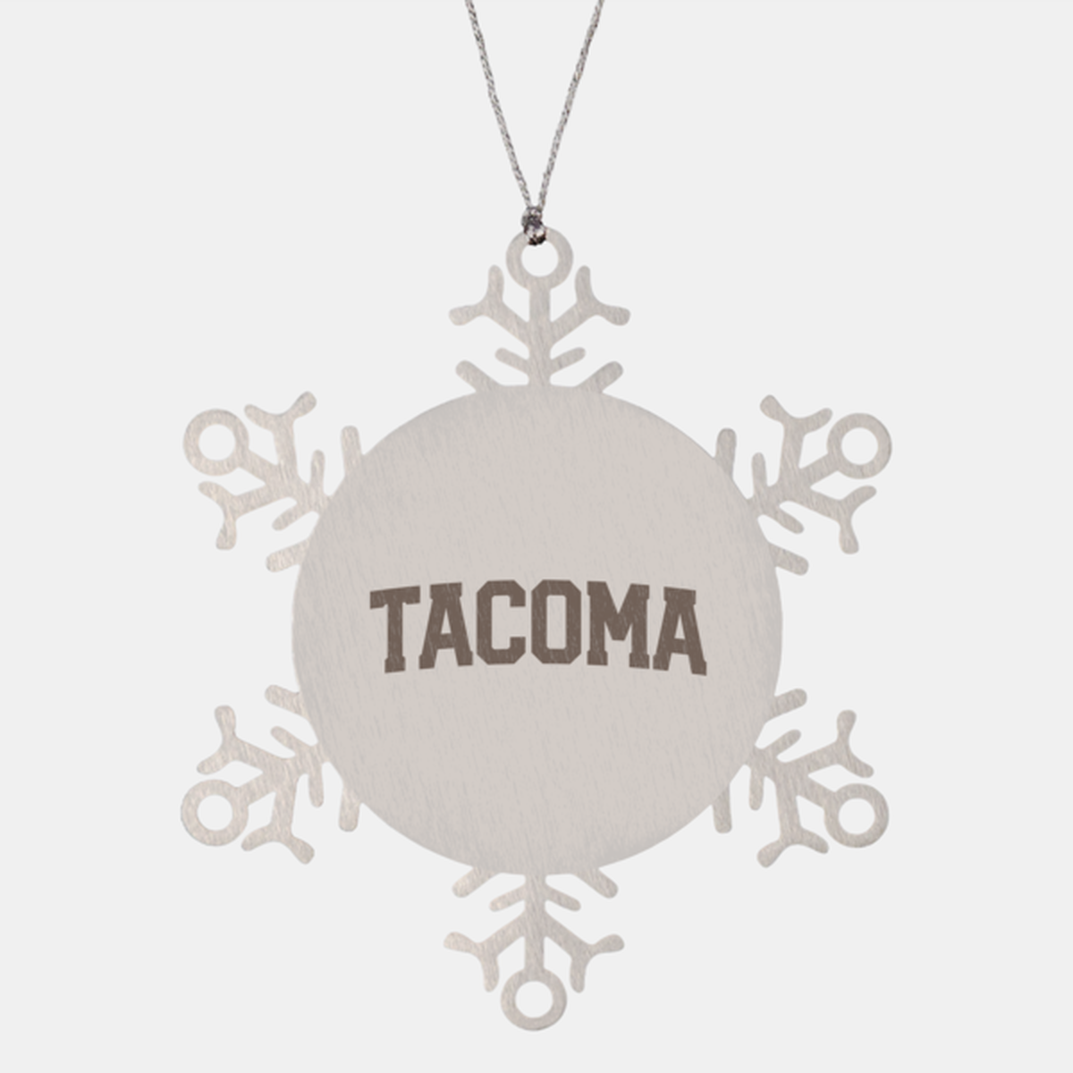 Tacoma WA Washington Hometown Moving Away Ornament, Gifts, Snowflake Ornament, Christmas, Stocking Stuffer