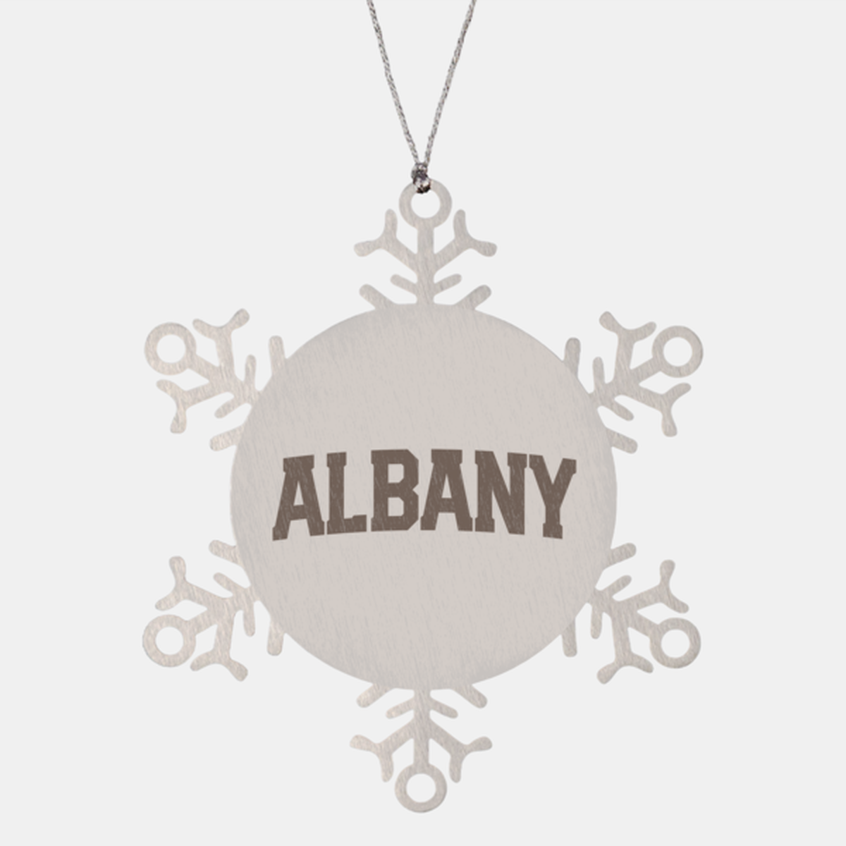 Albany NY GA New York Georgia Local Moving Away Ornament, Gifts, Snowflake Ornament, Christmas, Stocking Stuffer