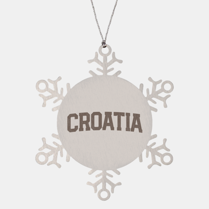 Croatia Croatian Local Moving Away Ornament, Gifts, Snowflake Ornament, Christmas, Stocking Stuffer