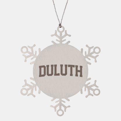 Duluth MN Minnesota Local Moving Away Ornament, Gifts, Snowflake Ornament, Christmas, Stocking Stuffer