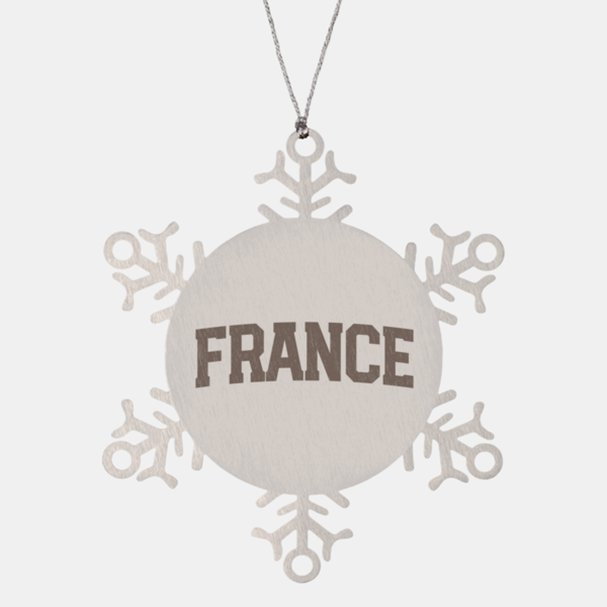 France French Francophile Local Moving Away Ornament, Gifts, Snowflake Ornament, Christmas, Stocking Stuffer