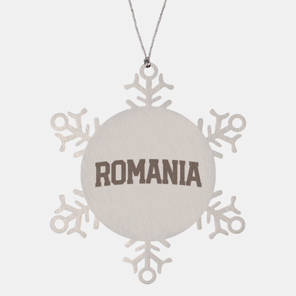 Romania Romanian Local Moving Away Ornament, Gifts, Snowflake Ornament, Christmas, Stocking Stuffer