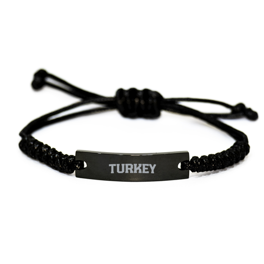 Turkey Turkish Local Moving Away Bracelet, Gifts, Black Rope Bracelet, Christmas, Stocking Stuffer