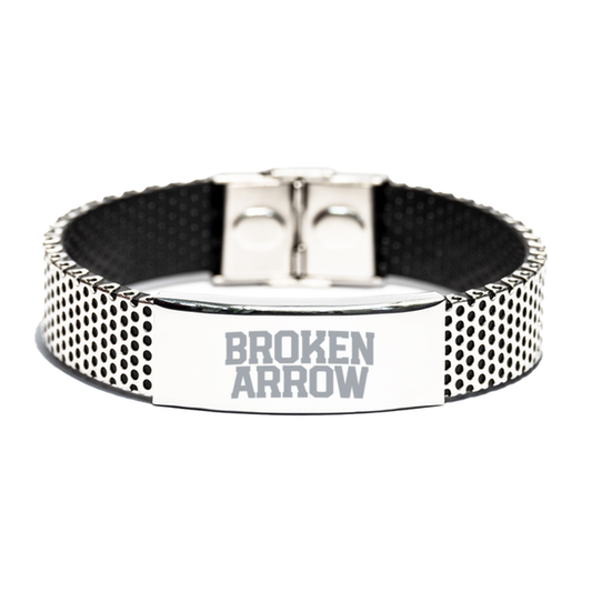 Broken Arrow Oklahoma OK Local Moving Away Bracelet, Gifts, Stainless Steel Bracelet, Christmas, Stocking Stuffer