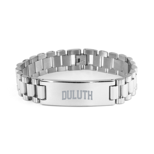 Duluth MN Minnesota Local Moving Away Bracelet, Gifts, Ladder Stainless Steel Bracelet, Christmas, Stocking Stuffer