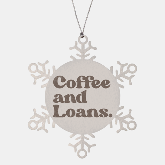 Loan Officer Ornament, Gifts, Snowflake Ornament, Christmas, Stocking Stuffer