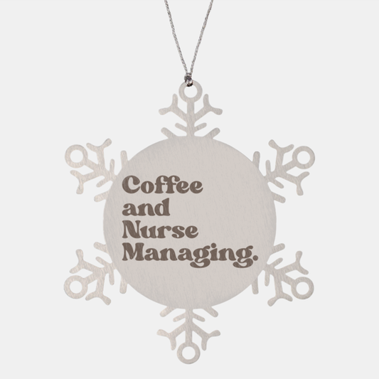 Nurse Manager Graduation Ornament, Gifts, Snowflake Ornament, Christmas, Stocking Stuffer