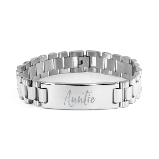 Auntie New from Sister Niece Pregnancy Announcement Bracelet, Gifts, Ladder Stainless Steel Bracelet, Christmas, Stocking Stuffer