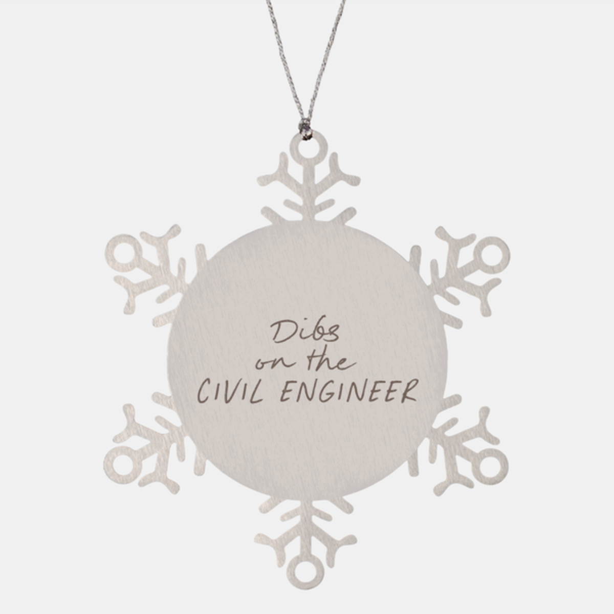 Civil engineer Engineering Wife Husband Girlfriend Boyfriend Ornament, Gifts, Snowflake Ornament, Christmas, Stocking Stuffer