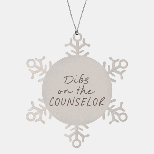 Counselor Wife Husband Girlfriend Boyfriend Ornament, Gifts, Snowflake Ornament, Christmas, Stocking Stuffer