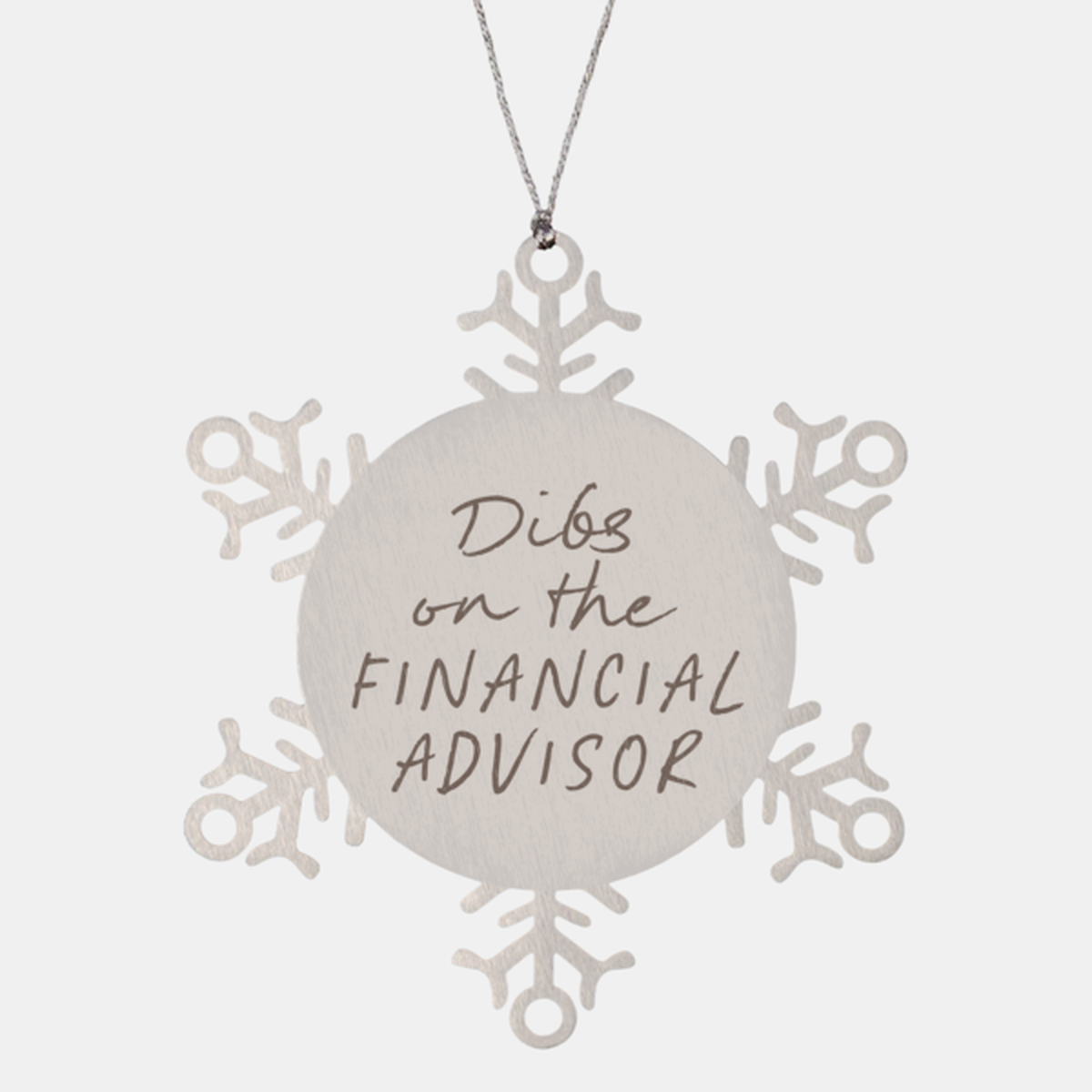 Financial advisor Wife Husband Girlfriend Boyfriend Ornament, Gifts, Snowflake Ornament, Christmas, Stocking Stuffer