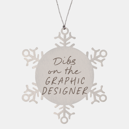 Graphic designer Wife Husband Girlfriend Boyfriend Ornament, Gifts, Snowflake Ornament, Christmas, Stocking Stuffer