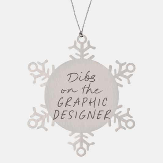 Graphic designer Wife Husband Girlfriend Boyfriend Ornament, Gifts, Snowflake Ornament, Christmas, Stocking Stuffer