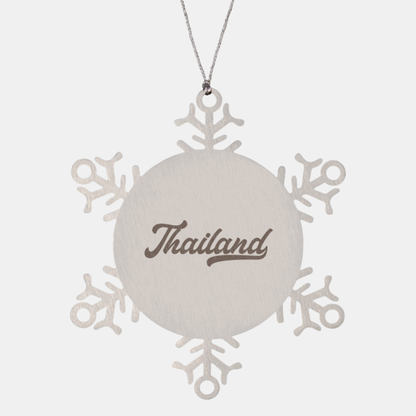 Thailand Moving Away Ornament, Gifts, Snowflake Ornament, Christmas, Stocking Stuffer