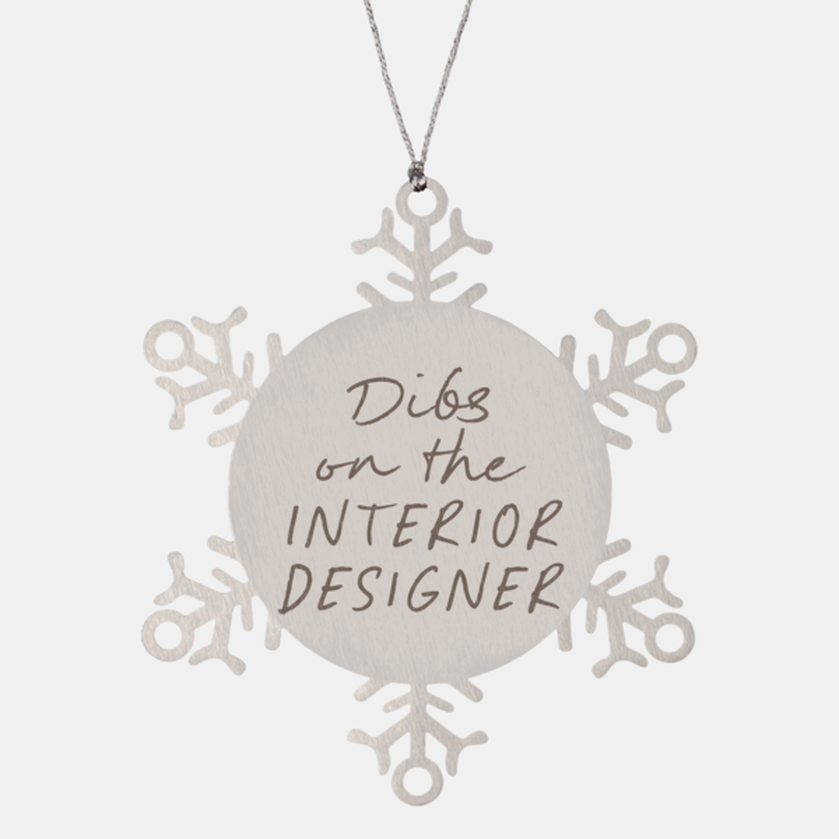 Interior Designer Wife Husband Girlfriend Boyfriend Ornament, Gifts, Snowflake Ornament, Christmas, Stocking Stuffer