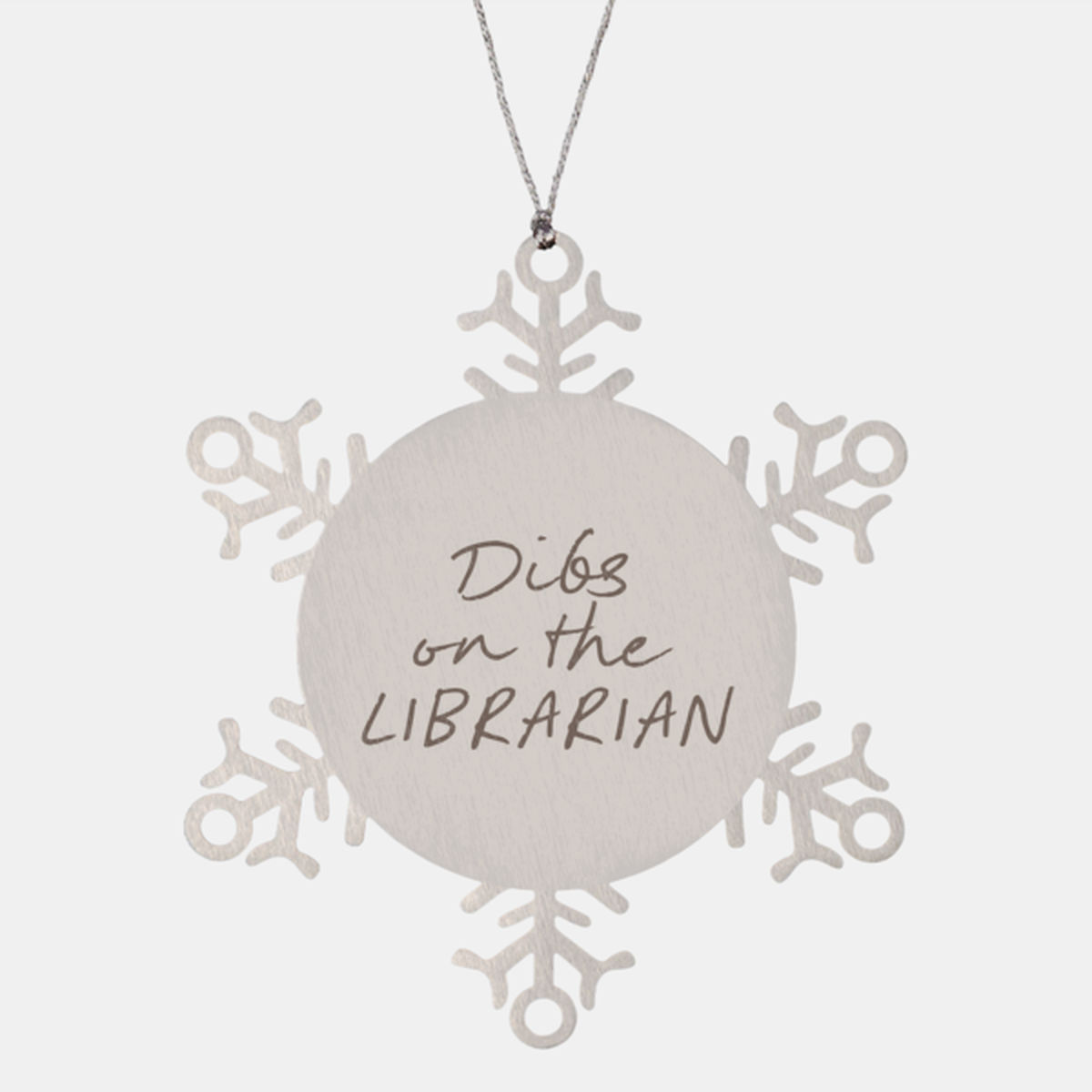 Librarian Wife Husband Girlfriend Boyfriend Ornament, Gifts, Snowflake Ornament, Christmas, Stocking Stuffer