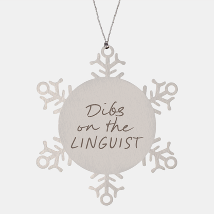 Linguist Linguistics Wife Husband Girlfriend Boyfriend Ornament, Gifts, Snowflake Ornament, Christmas, Stocking Stuffer