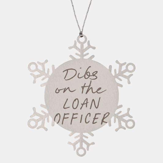 Loan officer Wife Husband Girlfriend Boyfriend Ornament, Gifts, Snowflake Ornament, Christmas, Stocking Stuffer