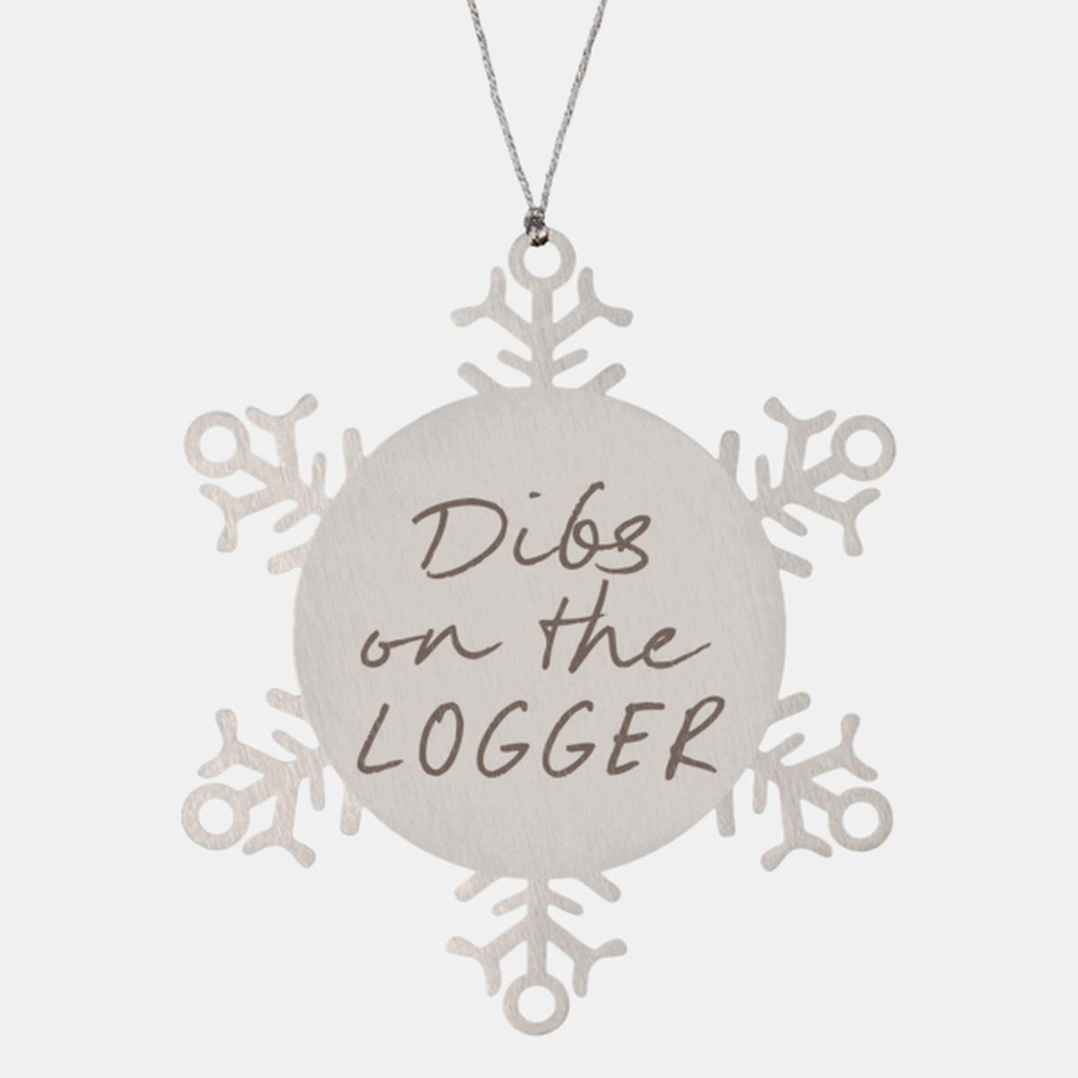 Logger Wife Husband Girlfriend Boyfriend Ornament, Gifts, Snowflake Ornament, Christmas, Stocking Stuffer