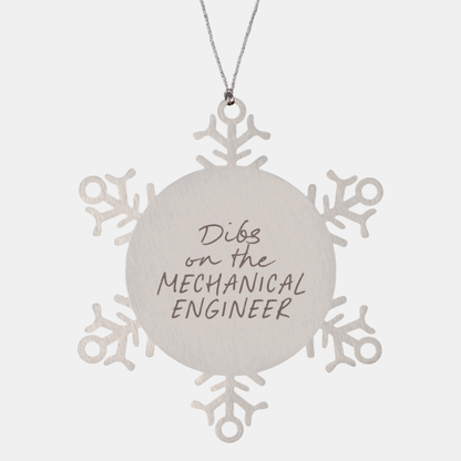 Mechanical engineer Wife Husband Girlfriend Boyfriend Ornament, Gifts, Snowflake Ornament, Christmas, Stocking Stuffer