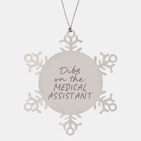 Medical assistant Wife Husband Girlfriend Boyfriend Ornament, Gifts, Snowflake Ornament, Christmas, Stocking Stuffer