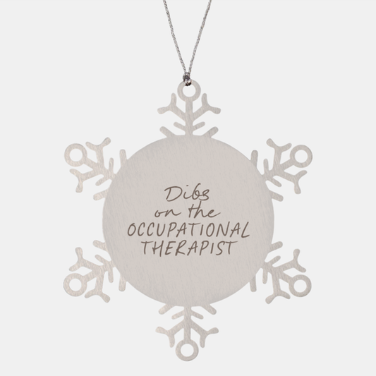 Occupational therapist Wife Husband Girlfriend Boyfriend Ornament, Gifts, Snowflake Ornament, Christmas, Stocking Stuffer