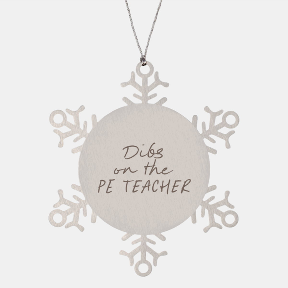 PE teacher Physical Education Wife Husband Girlfriend Boyfriend Ornament, Gifts, Snowflake Ornament, Christmas, Stocking Stuffer