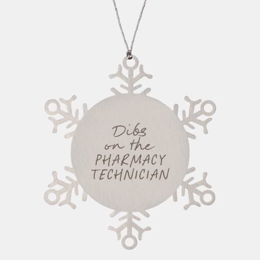 Pharmacy technician Tech Wife Husband Girlfriend Boyfriend Ornament, Gifts, Snowflake Ornament, Christmas, Stocking Stuffer