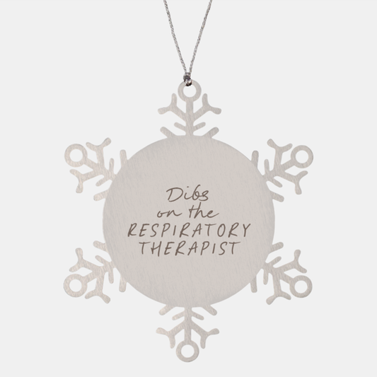 Respiratory therapist Wife Husband Girlfriend Boyfriend Ornament, Gifts, Snowflake Ornament, Christmas, Stocking Stuffer