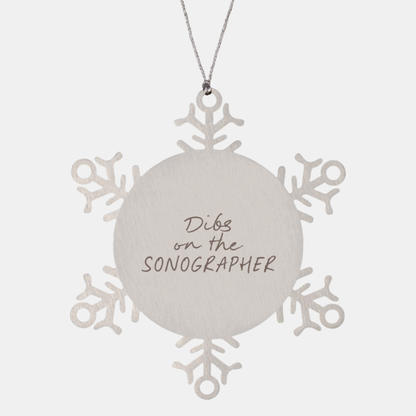 Sonography Sonographer Wife Husband Girlfriend Boyfriend Ornament, Gifts, Snowflake Ornament, Christmas, Stocking Stuffer