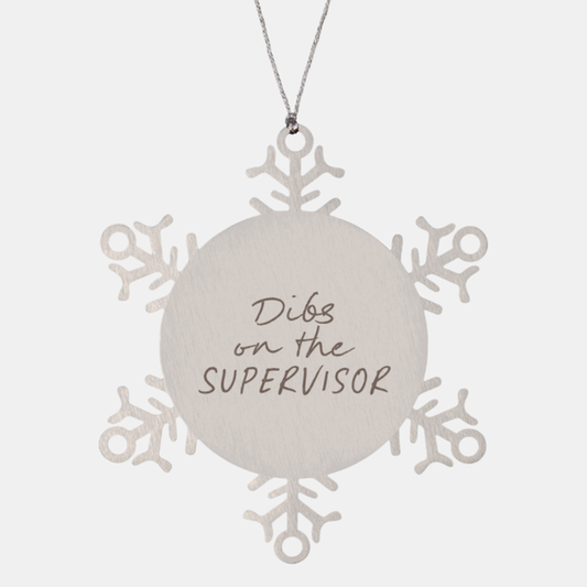 Supervisor Wife Husband Girlfriend Boyfriend Ornament, Gifts, Snowflake Ornament, Christmas, Stocking Stuffer