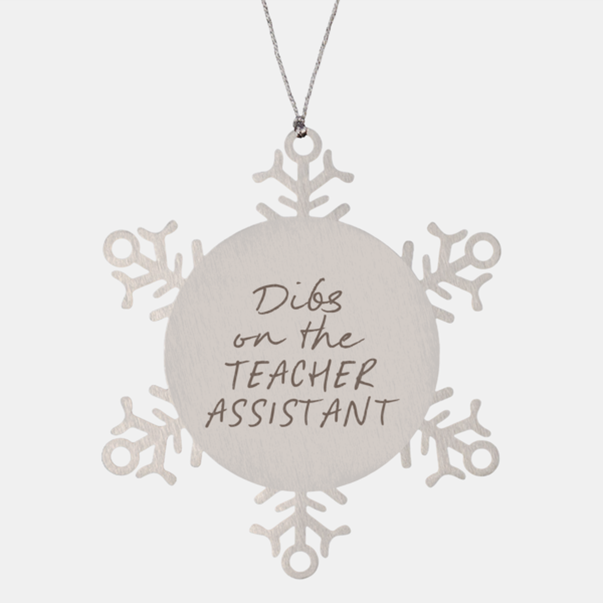 Teacher assistant Wife Husband Girlfriend Boyfriend Ornament, Gifts, Snowflake Ornament, Christmas, Stocking Stuffer