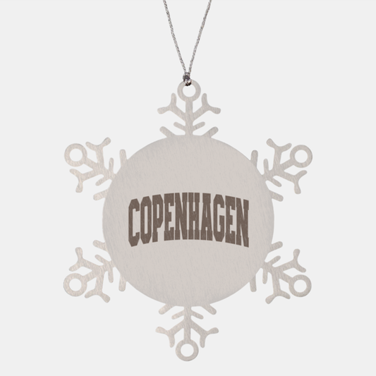 Copenhagen Denkmark Moving Away Ornament, Gifts, Snowflake Ornament, Christmas, Stocking Stuffer