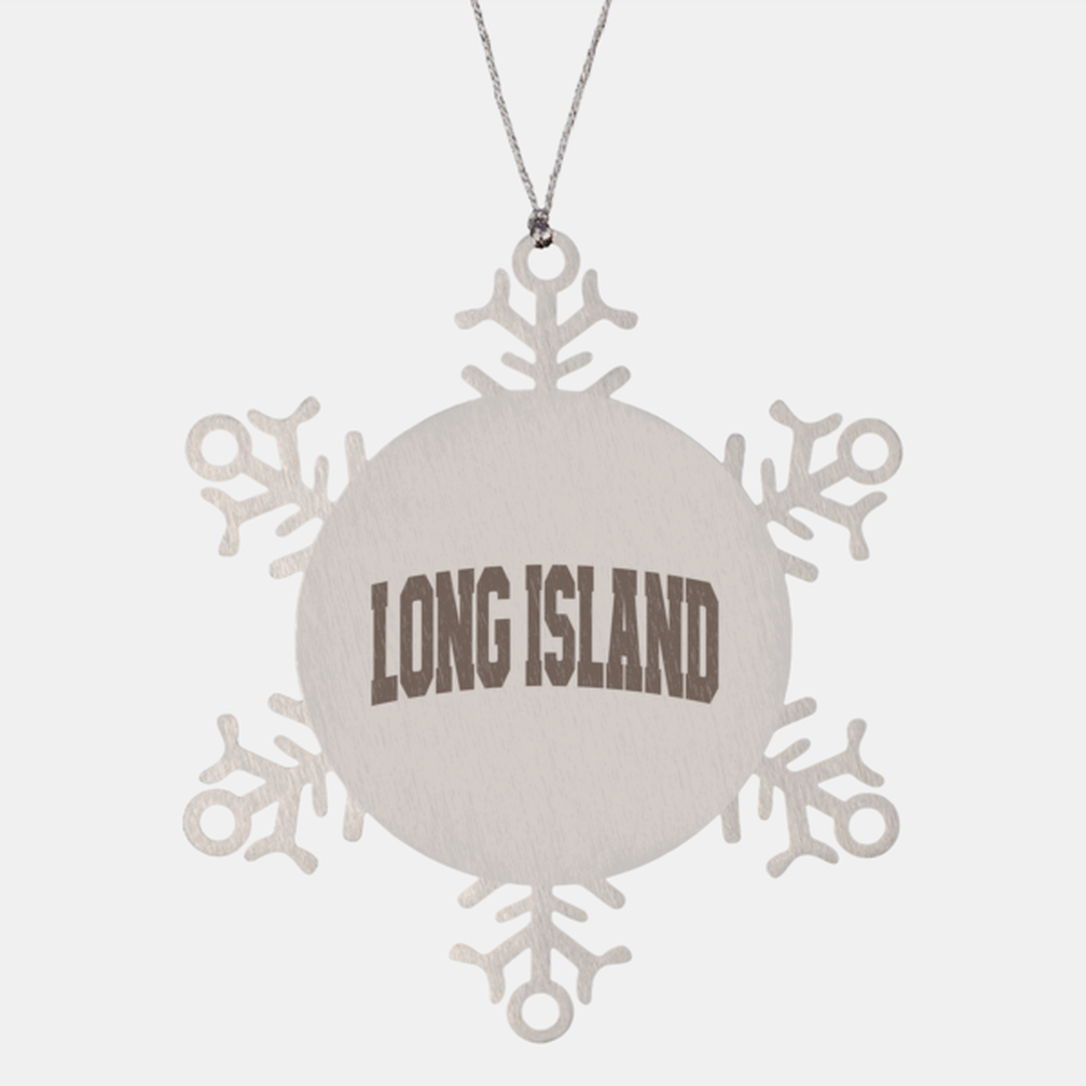 Long Island New York NY Moving Away Ornament, Gifts, Snowflake Ornament, Christmas, Stocking Stuffer