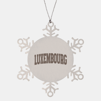 Luxembourg Switzerland Moving Away Ornament, Gifts, Snowflake Ornament, Christmas, Stocking Stuffer