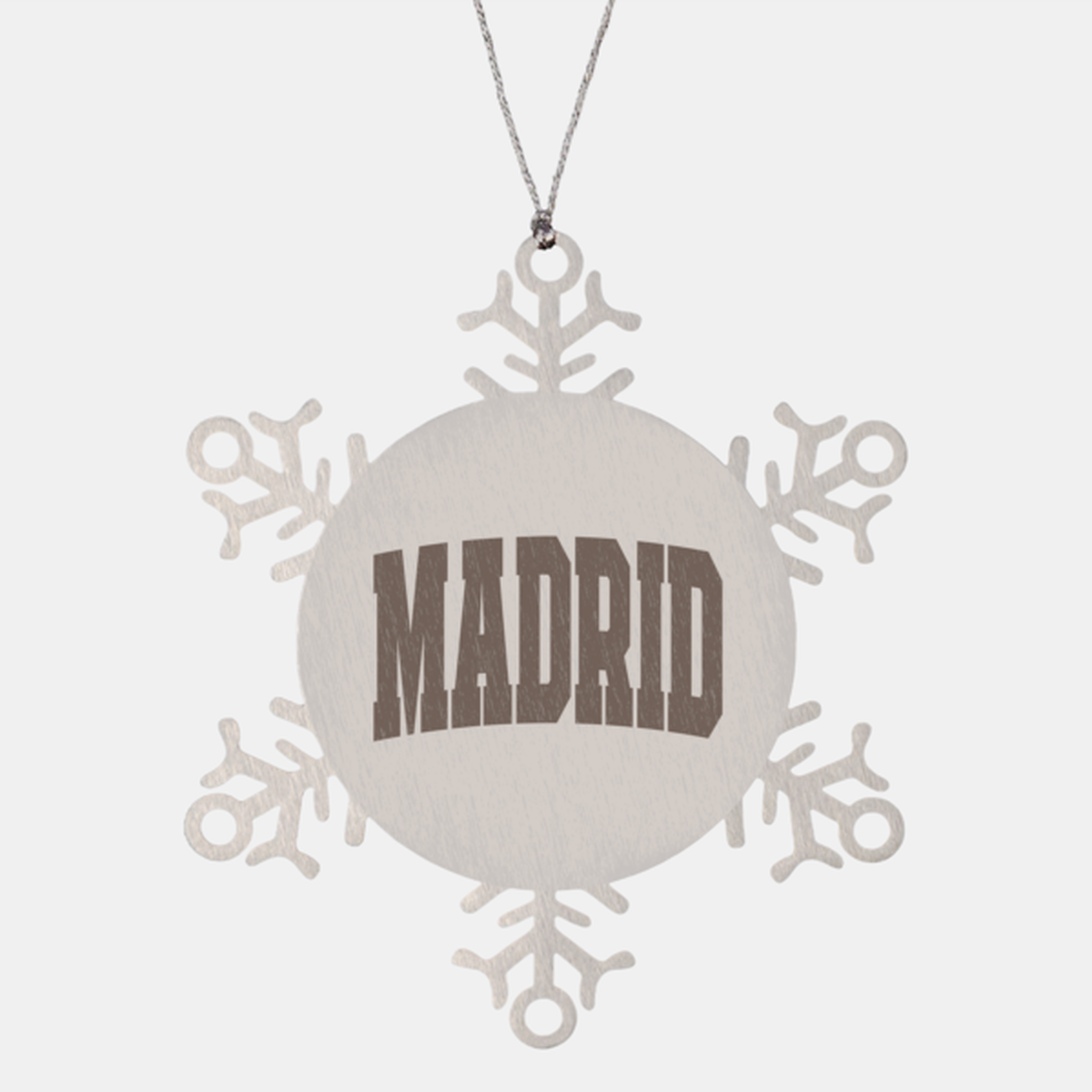 Madrid Spain Moving Away Ornament, Gifts, Snowflake Ornament, Christmas, Stocking Stuffer