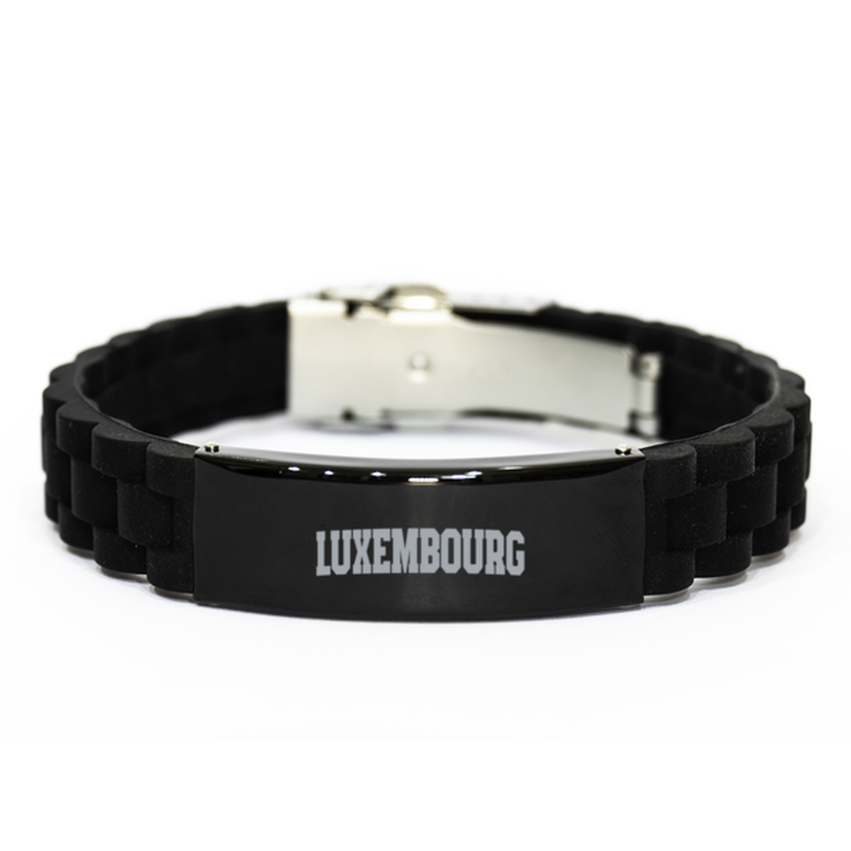 Luxembourg Switzerland Moving Away Bracelet, Gifts, Black Glidelock Clasp Bracelet, Christmas, Stocking Stuffer