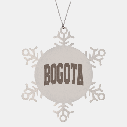 Bogota Colombia Moving Away Ornament, Gifts, Snowflake Ornament, Christmas, Stocking Stuffer