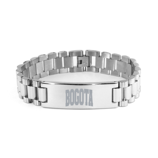 Bogota Colombia Moving Away Bracelet, Gifts, Ladder Stainless Steel Bracelet, Christmas, Stocking Stuffer