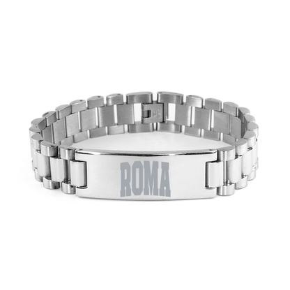 Roma Italy Moving Away Bracelet, Gifts, Ladder Stainless Steel Bracelet, Christmas, Stocking Stuffer