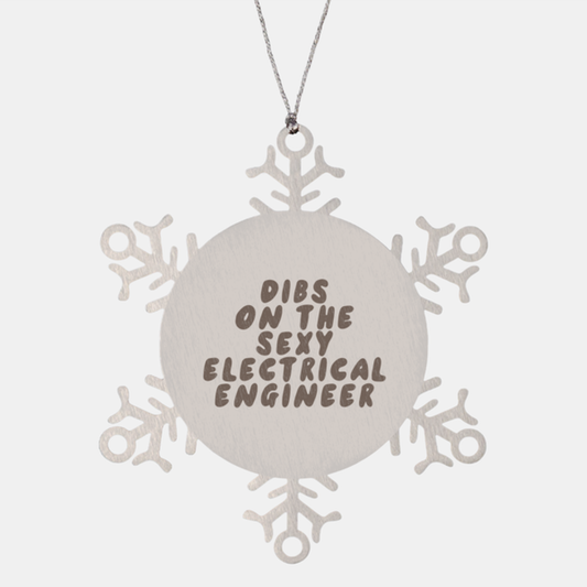 Electrical engineer Engineering Girlfriend Boyfriend Wife Husband Ornament, Gifts, Snowflake Ornament, Christmas, Stocking Stuffer