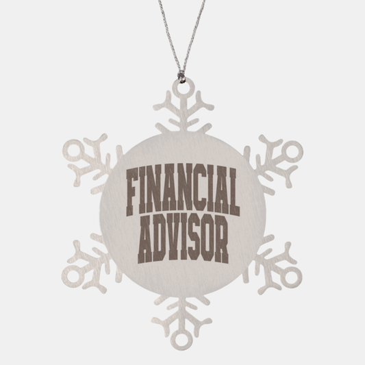 Financial advisor Graduation Ornament, Gifts, Snowflake Ornament, Christmas, Stocking Stuffer