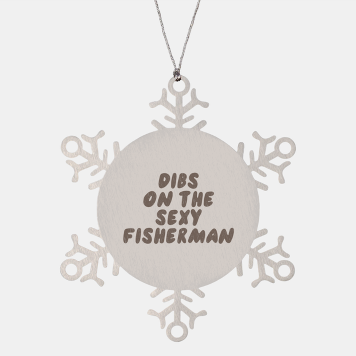 Fisherman Fishing Fish Girlfriend Boyfriend Wife Husband Ornament, Gifts, Snowflake Ornament, Christmas, Stocking Stuffer